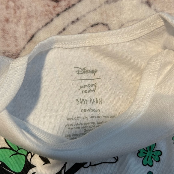 Disney Newborn Saint Patrick’s Day Mickey and Minnie Onesie - Picture 4 of 4